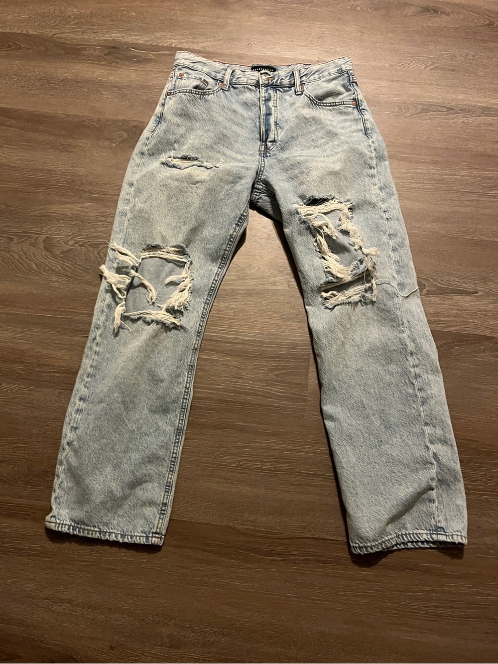 Aeropostale Light Blue Distressed 90’s baggy size 12 button fly